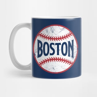 Boston Retro Baseball - Navy Mug